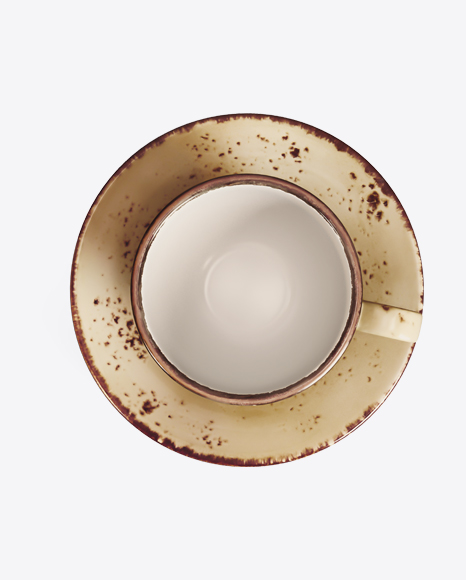 Ceramic Cup & Saucer PNG