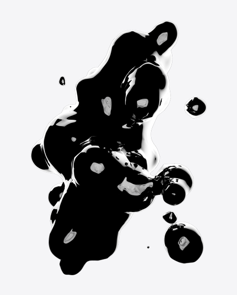 Black Liquid Abstract Form PNG