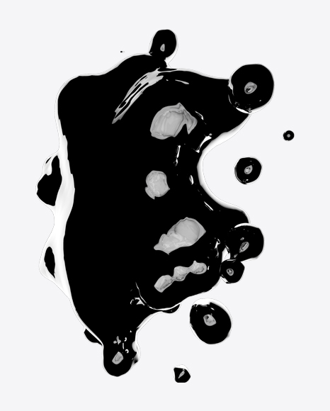 Black Liquid Abstract Form PNG