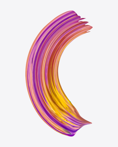 Colored Neon Paint Stroke PNG