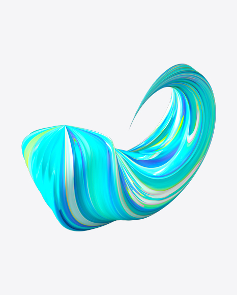 Colored Neon Abstract Object PNG