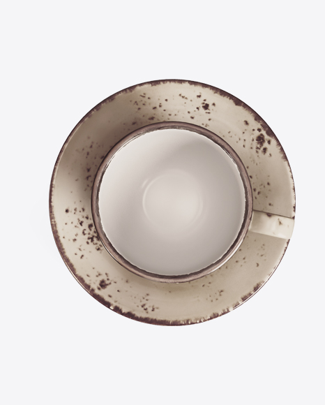 Ceramic Cup & Saucer PNG