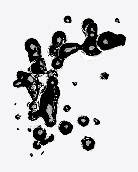 Black Liquid Abstract Form PNG