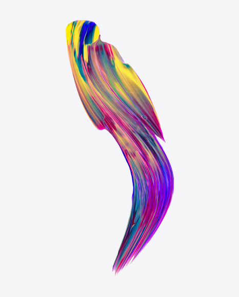 Colored Neon Paint Stroke PNG