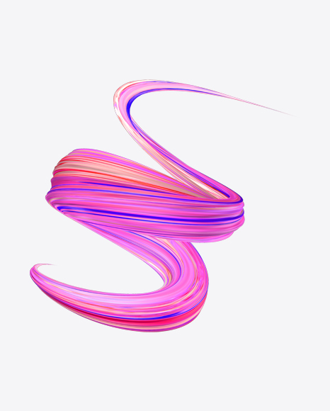 Colored Neon Abstract Object PNG