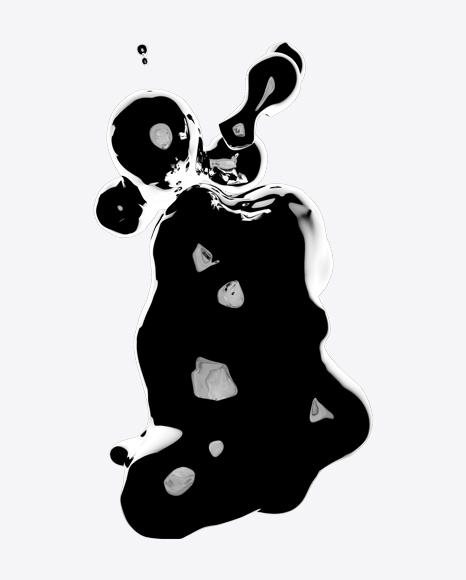 Black Liquid Abstract Form PNG