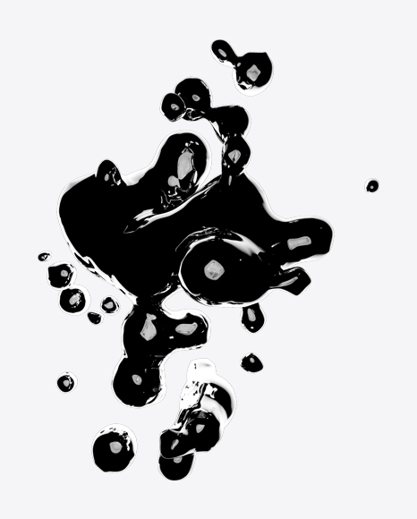 Black Liquid Abstract Form PNG
