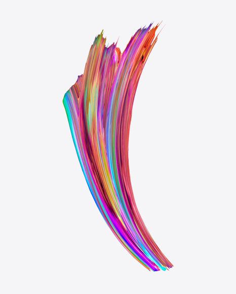 Colored Neon Paint Stroke PNG