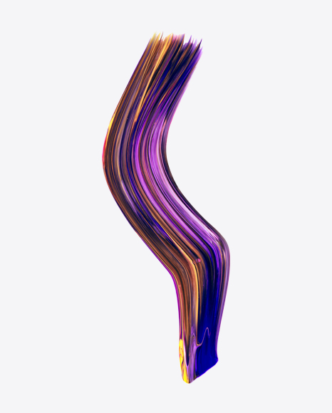 Colored Neon Paint Stroke PNG