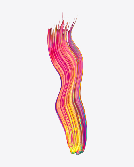 Colored Neon Paint Stroke PNG