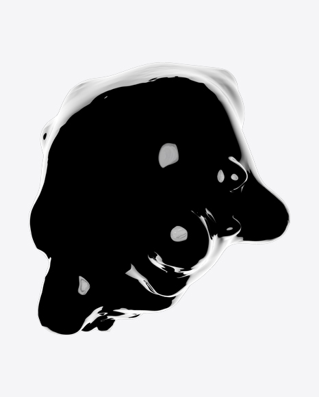 Black Liquid Abstract Form PNG