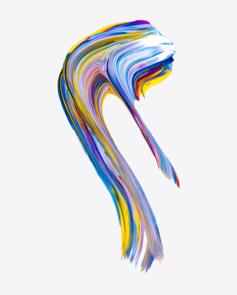Colored Neon Paint Stroke PNG