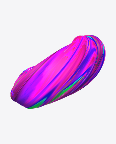Colored Neon Abstract Object PNG