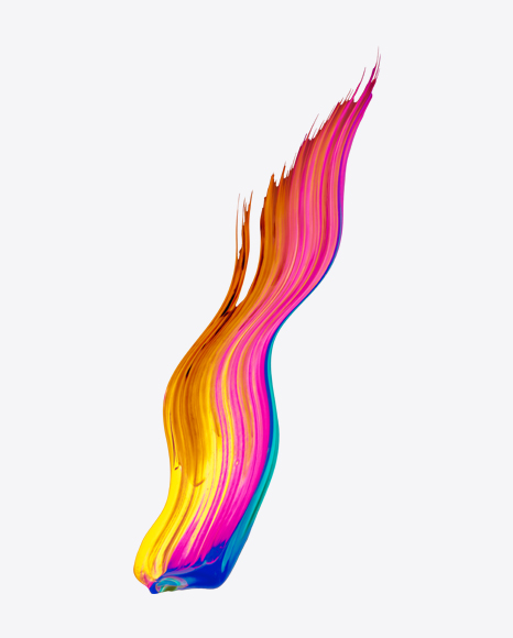 Colored Neon Paint Stroke PNG