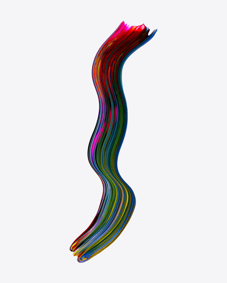 Colored Neon Paint Stroke PNG