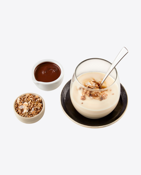 Yoghurt Glass with Granola & Chocolate Paste - Breakfast Set