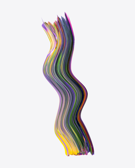 Colored Neon Paint Stroke PNG