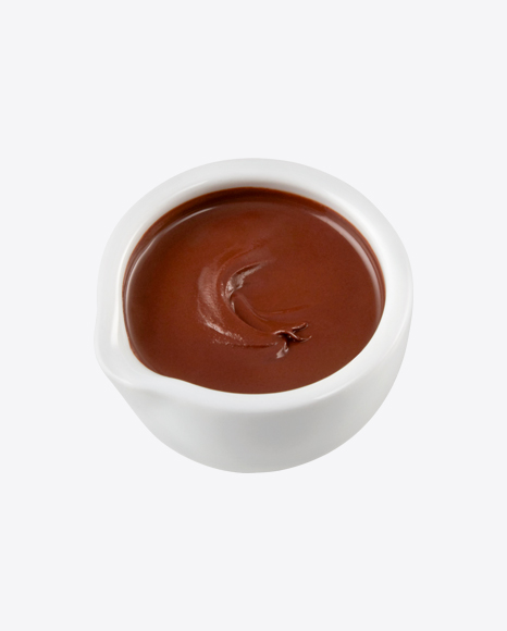 Chocolate Paste in White Bowl