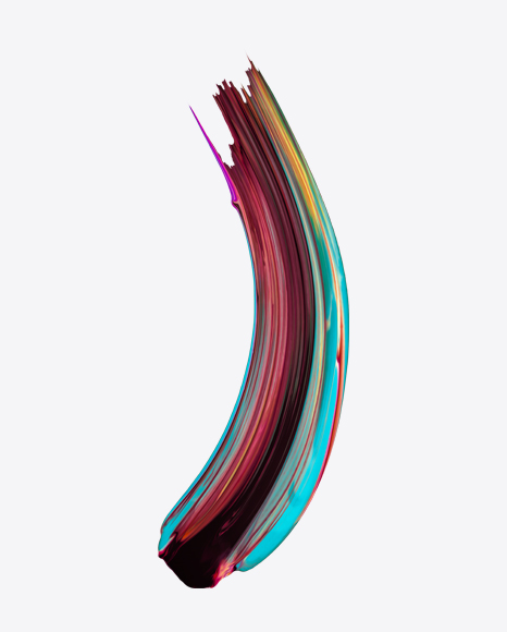 Colored Neon Paint Stroke PNG