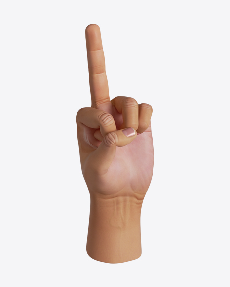 Human Hand Middle Finger Gesture PNG
