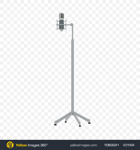 Download Microphone with Stand Transparent PNG on YELLOW Images