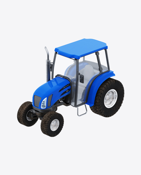 Blue Tractor PNG