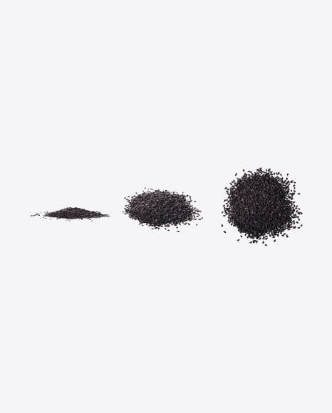 Bunches of Black Seasame Seeds PNG
