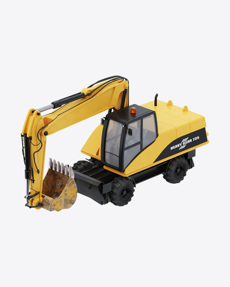 Wheel Excavator PNG