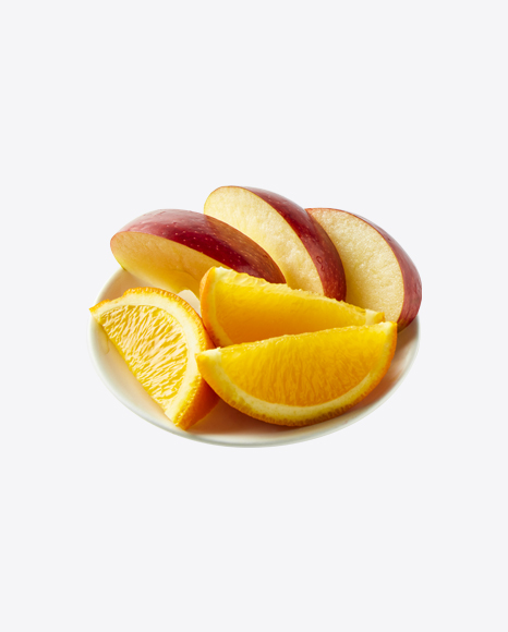 Apple & Orange Slices in Plate