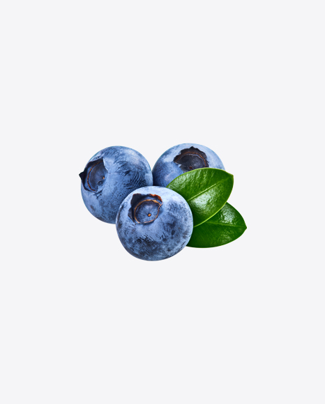 Blueberries w/ Leaves PNG