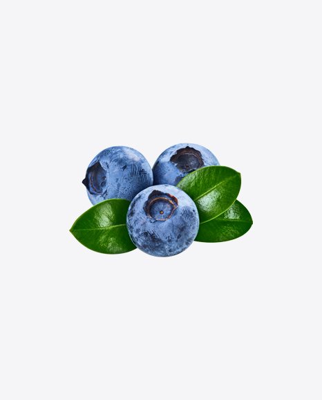 Blueberries w/ Leaf PNG