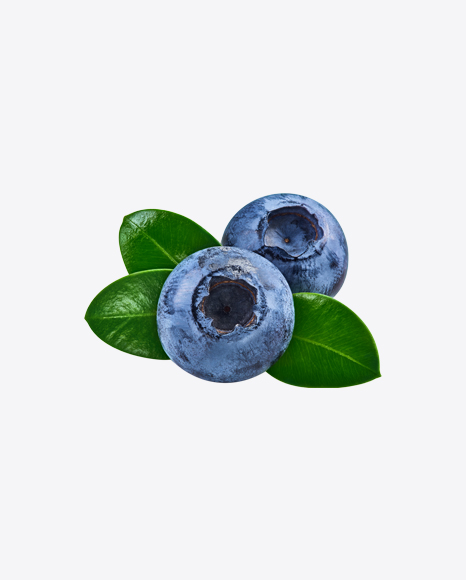 Blueberries w/ Leaves PNG