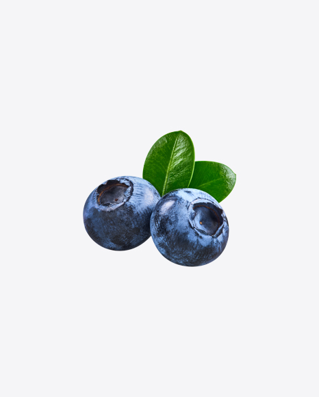 Blueberries w/ Leaves PNG