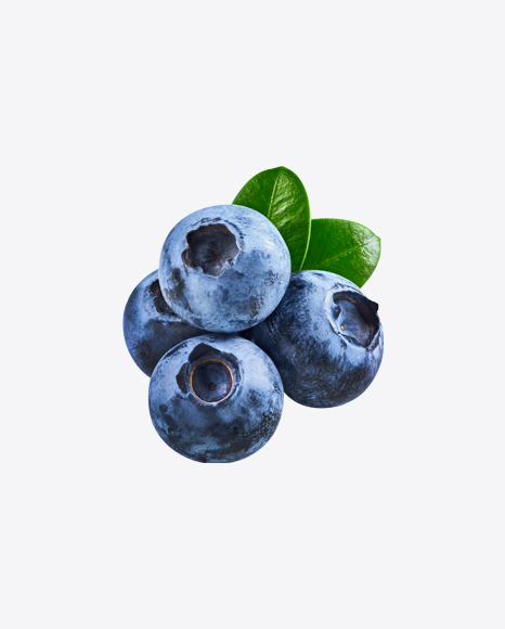 Blueberries w/ Leaves PNG