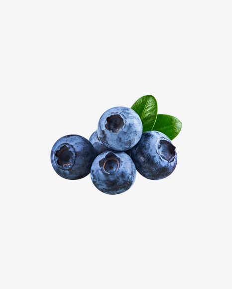 Blueberries w/ Leaves PNG