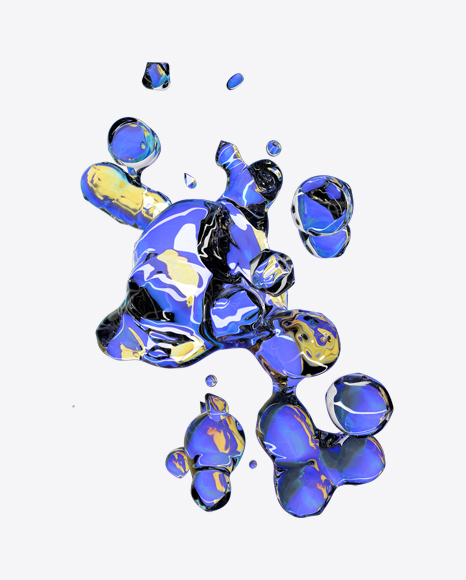 Blue Liquid Abstract Form PNG