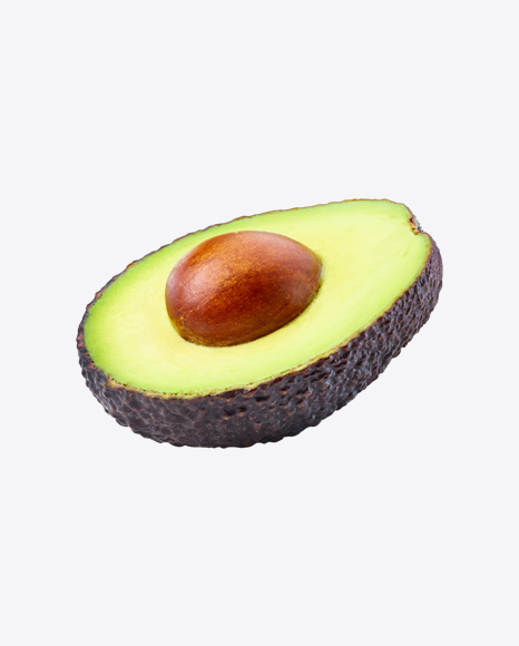 Half of Avocado Hass w/ Seed PNG