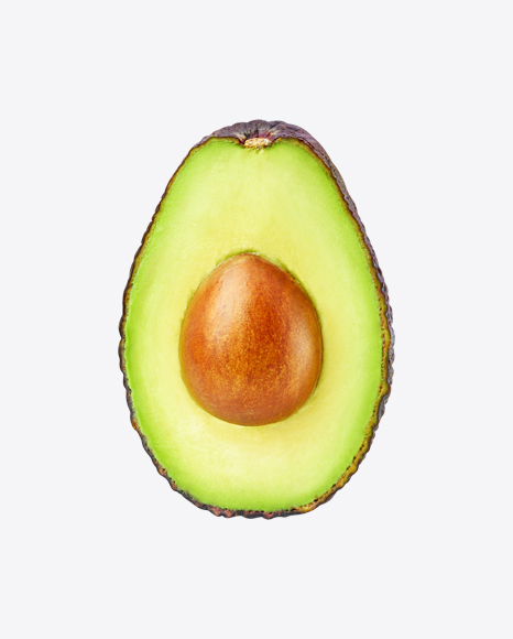 Half of Avocado Hass w/ Seed PNG