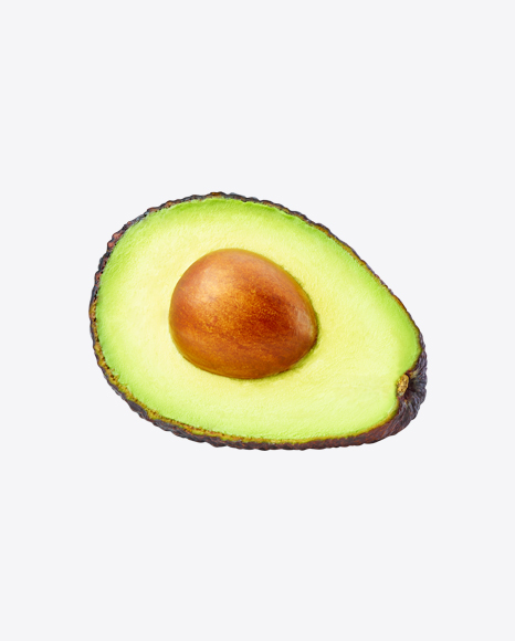 Half of Avocado Hass w/ Seed PNG