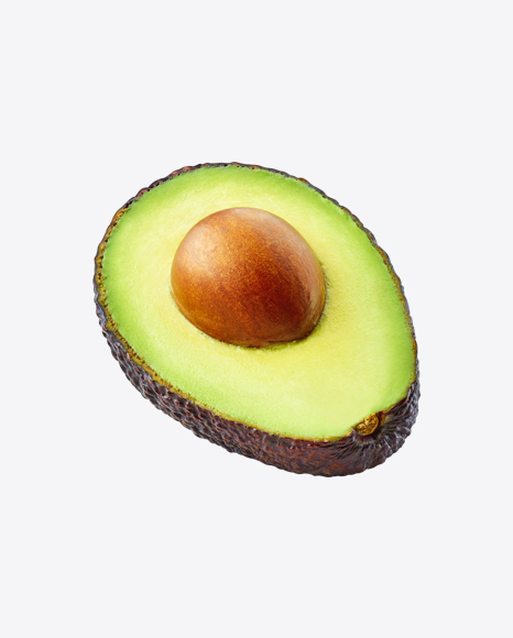 Half of Avocado Hass w/ Seed PNG