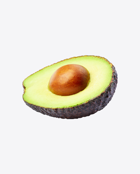 Half of Avocado Hass w/ Seed PNG
