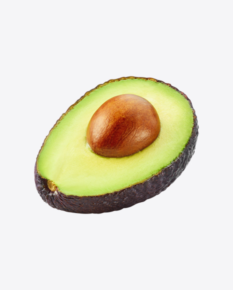 Half of Avocado Hass w/ Seed PNG