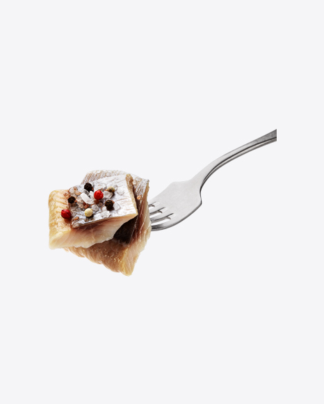 Herring Pieces on Fork