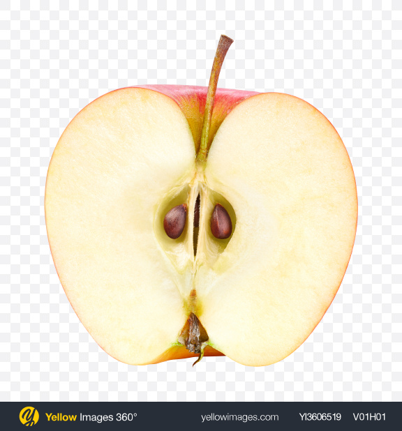 Download Half of Apple Transparent PNG on YELLOW Images