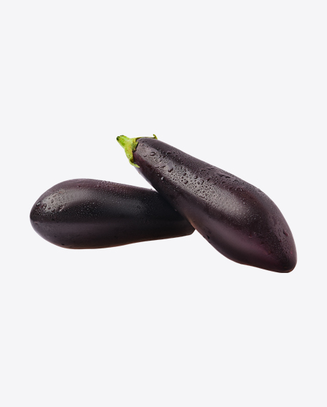 Eggplants w/ Water Drops PNG