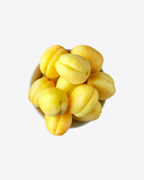 Apricots in White Bowl PNG