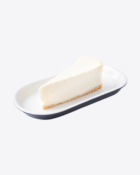 Piece of Cheese Cake on Plate PNG