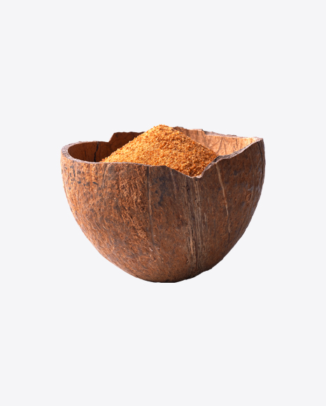 Coconut Sugar in Coconut Shell PNG