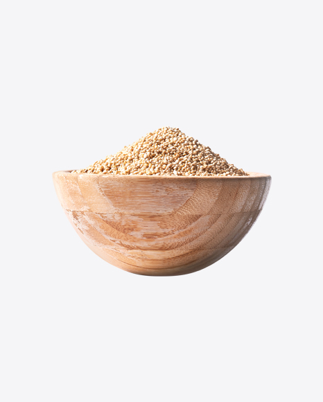 Quinoa in Wooden Bowl PNG
