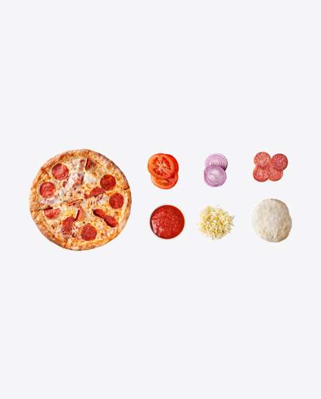 Pepperoni Pizza Set PNG